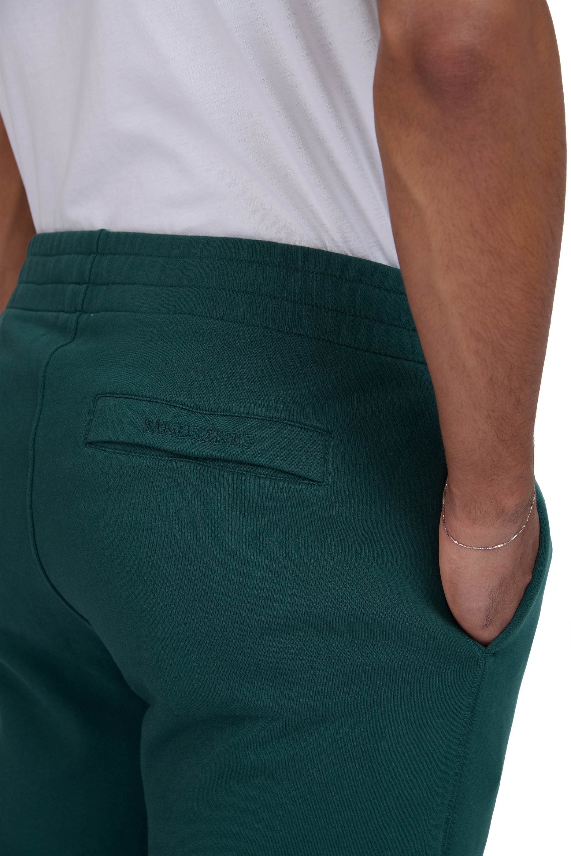 Sandbanks Elasticated Cuff Sweat Pants - Emerald Green