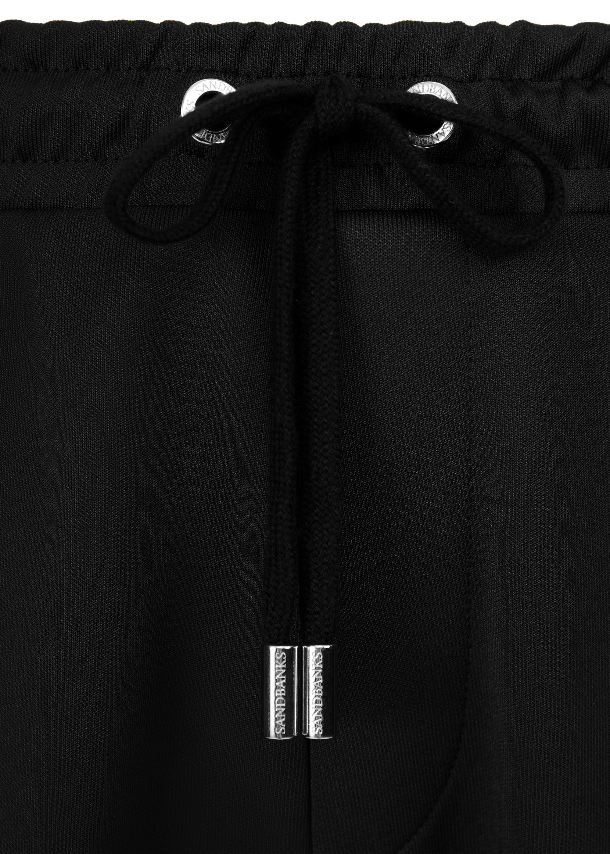 Sandbanks Piped Tricot Track Pant - Black