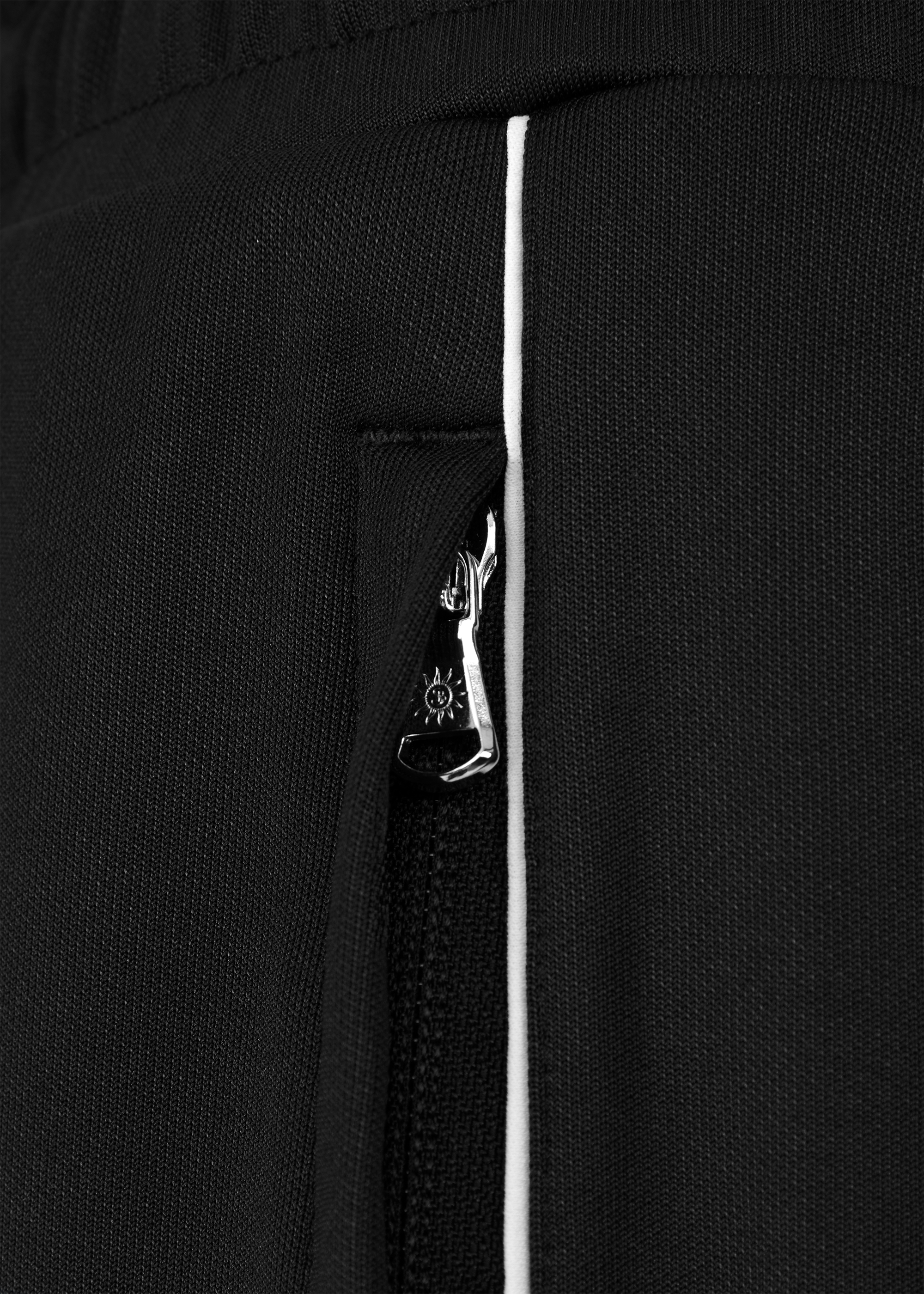 Sandbanks Piped Tricot Track Pant - Black