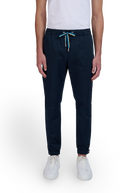 Sandbanks Gabardine Jogger Trousers - Navy model front 