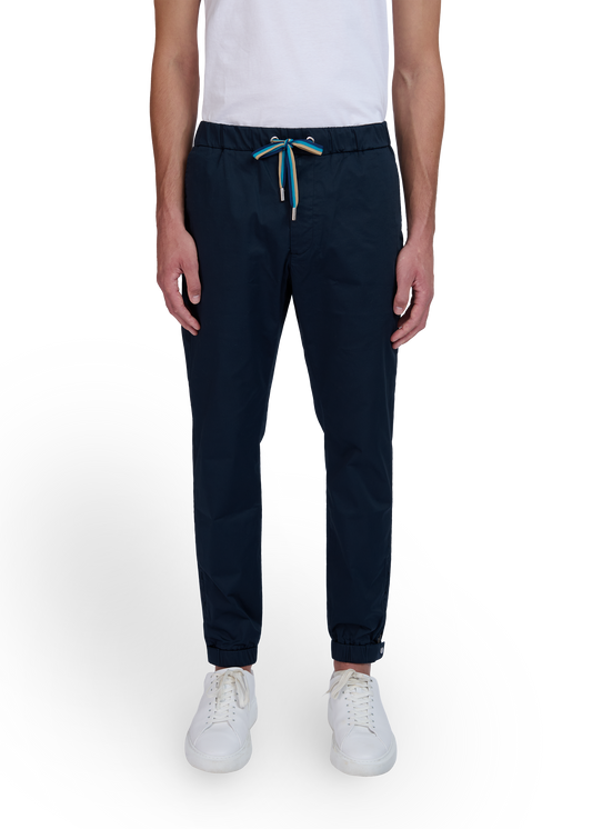 Sandbanks Gabardine Jogger Trousers - Navy model front 