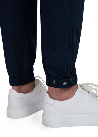 Bottom cuff on Sandbanks Gabardine Jogger Trousers Navy