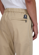 Sandbanks Gabardine Jogger Trousers - Stone on model 