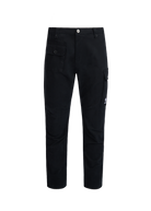 Black cargo pants on a white background