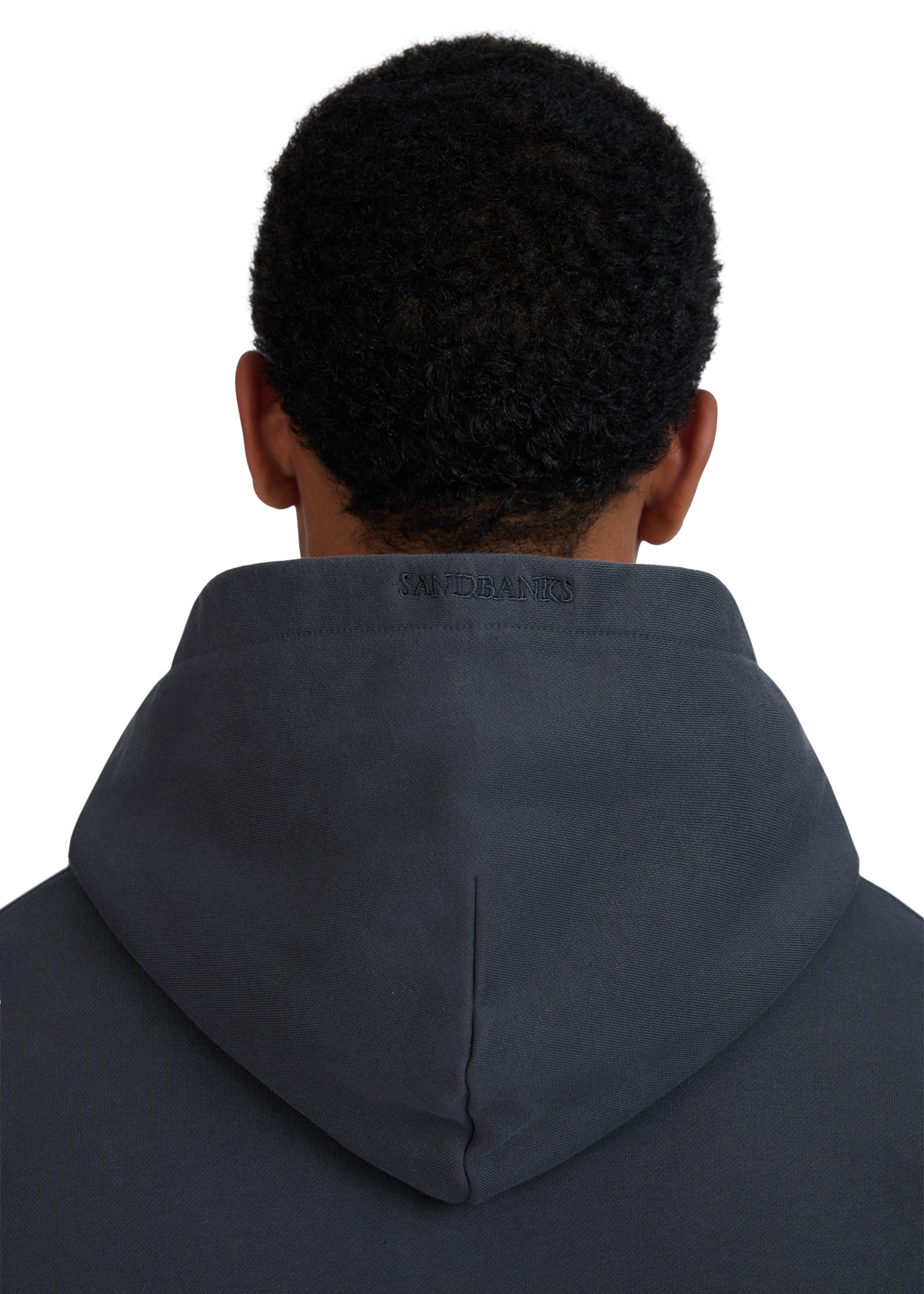 Sandbanks Badge Logo Zip Hoodie - Anthracite