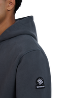 Sandbanks Badge Logo Zip Hoodie - Anthracite