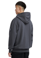 Sandbanks Badge Logo Zip Hoodie - Anthracite