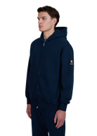 Sandbanks Badge Logo Zip Hoodie - Navy