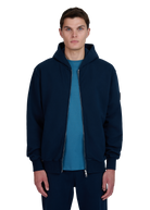 Sandbanks Badge Logo Zip Hoodie - Navy