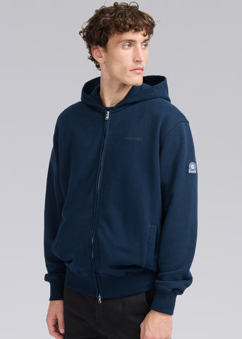 Sandbanks Printed Zip Hoodie - Navy