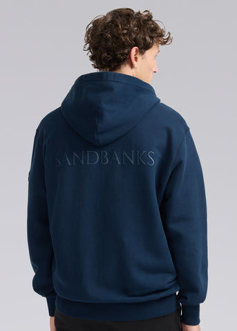 Sandbanks Printed Zip Hoodie - Navy