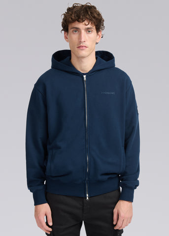 Sandbanks Printed Zip Hoodie - Navy