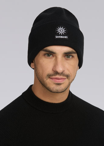 Sandbanks Merino Wool Beanie - Black