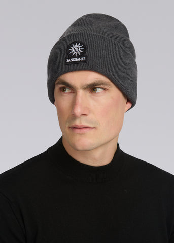 Sandbanks Merino Wool Beanie - Anthracite