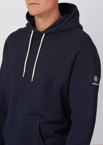 Sandbanks Badge Logo Hoodie - Navy - Sandbanks