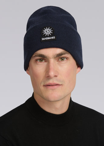 Sandbanks Merino Wool Beanie - Navy