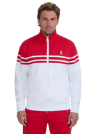 Contrast Stripe Appliqué Track Jacket - Red