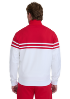 Contrast Stripe Appliqué Track Jacket - Red