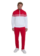 Contrast Stripe Appliqué Track Jacket - Red