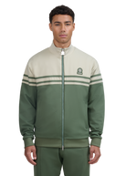 Contrast Stripe Appliqué Track Jacket - Army