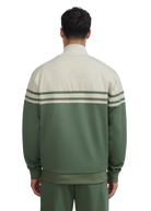 Contrast Stripe Appliqué Track Jacket - Army