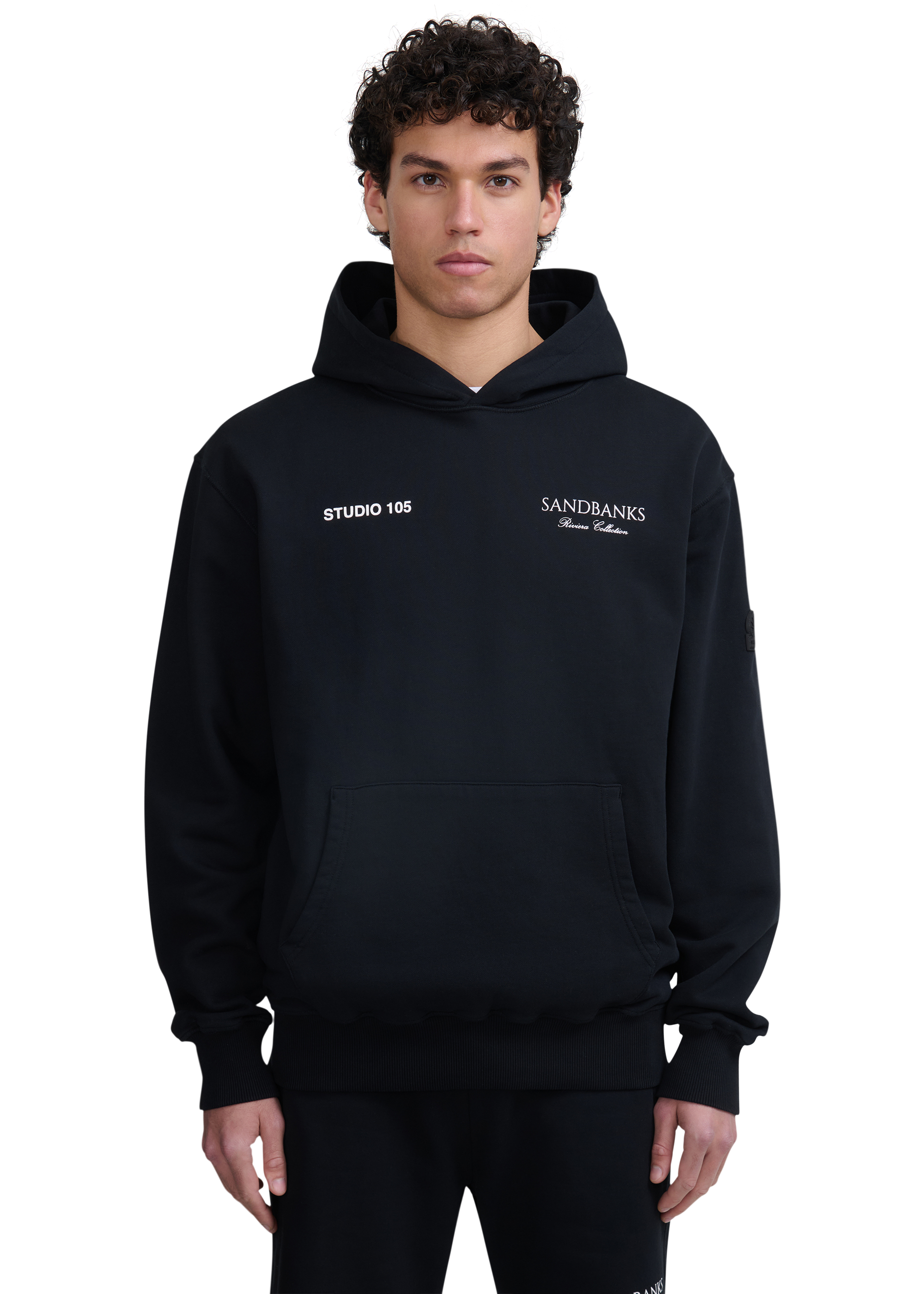 Sandbanks Riviera Collection Hoodie - Black