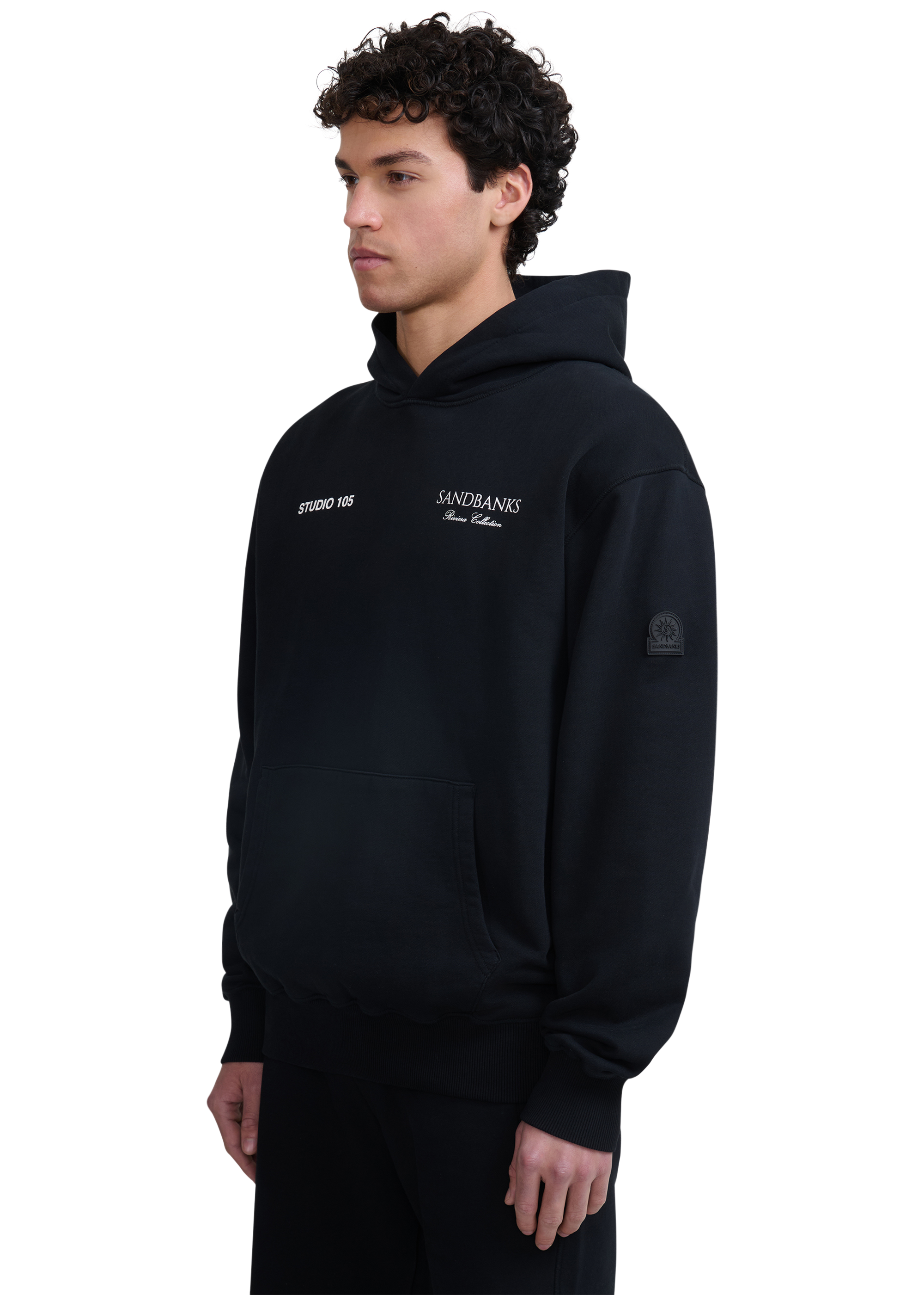 Sandbanks Riviera Collection Hoodie - Black