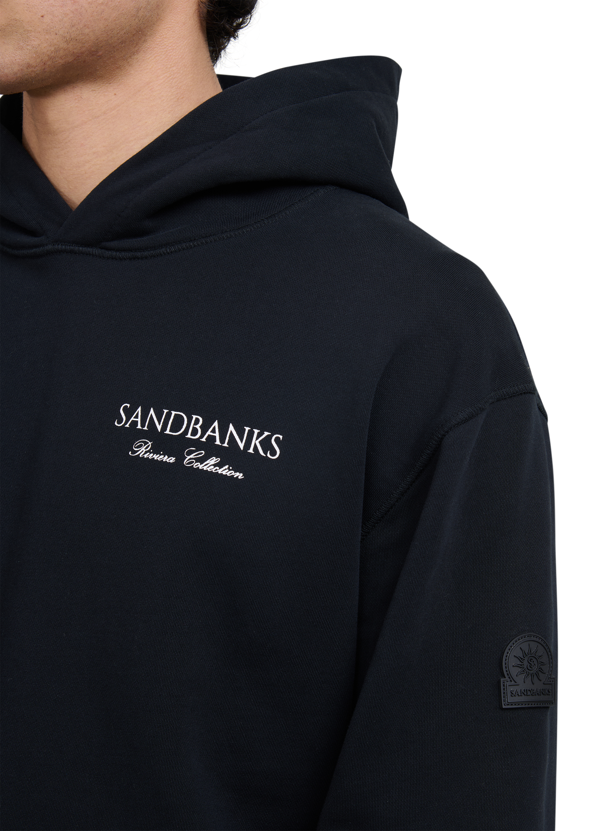 Sandbanks Riviera Collection Hoodie - Black
