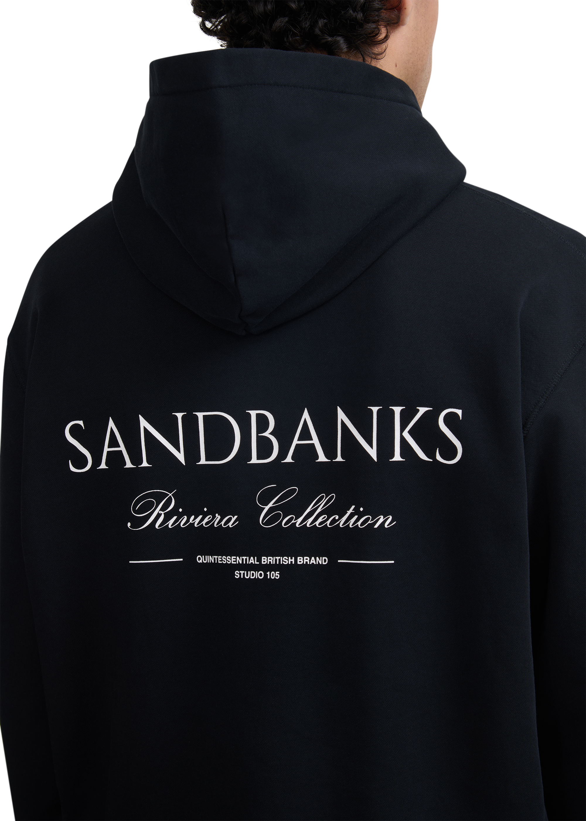 Sandbanks Riviera Collection Hoodie - Black