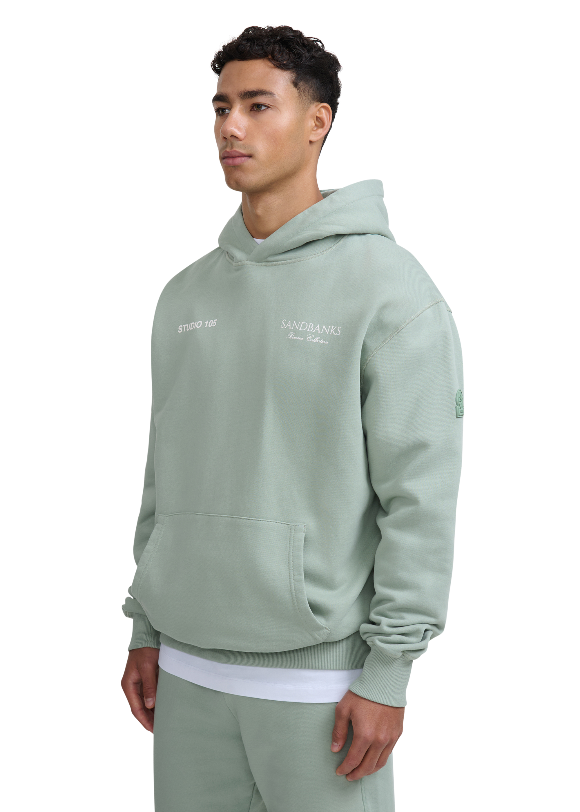 Sandbanks Riviera Collection Hoodie - Sage