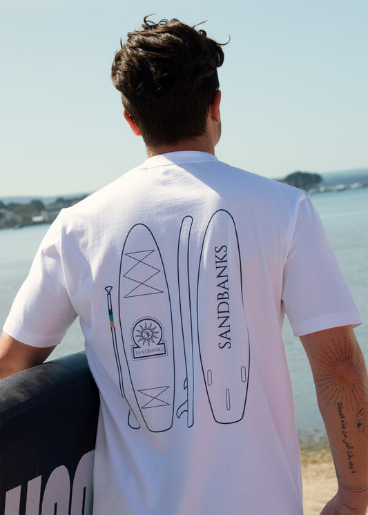 Sandbanks SBKS Paddle Board T-Shirt - White