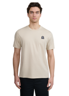 Sandbanks Relaxed Mercerised Badge Logo T-Shirt - Stone