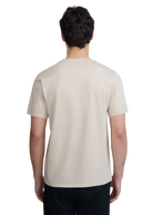 Sandbanks Relaxed Mercerised Badge Logo T-Shirt - Stone