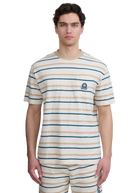Striped Jacquard Pocket T-Shirt - Multi