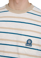 Striped Jacquard Pocket T-Shirt - Multi