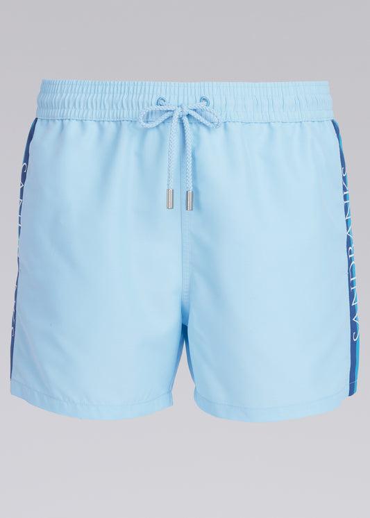 Sandbanks Retro Swim Shorts - Crystal Blue