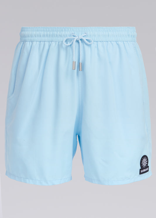 Sandbanks Badge Logo Swim Shorts - Crystal Blue (Long)