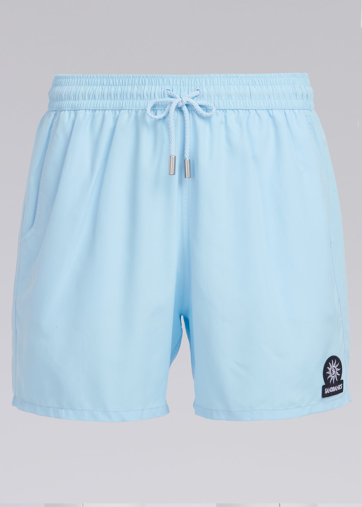 Sandbanks Badge Logo Swim Shorts - Crystal Blue (Mid) - Sandbanks