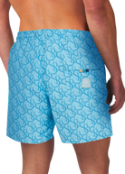 Sandbanks SB Monogram Swim Shorts - Aqua Blue