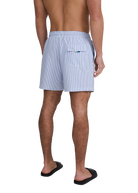 Sandbanks Striped Seersucker Swim Shorts - Navy/White