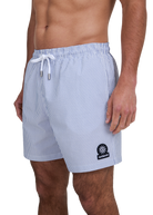 Sandbanks Striped Seersucker Swim Shorts - Navy/White
