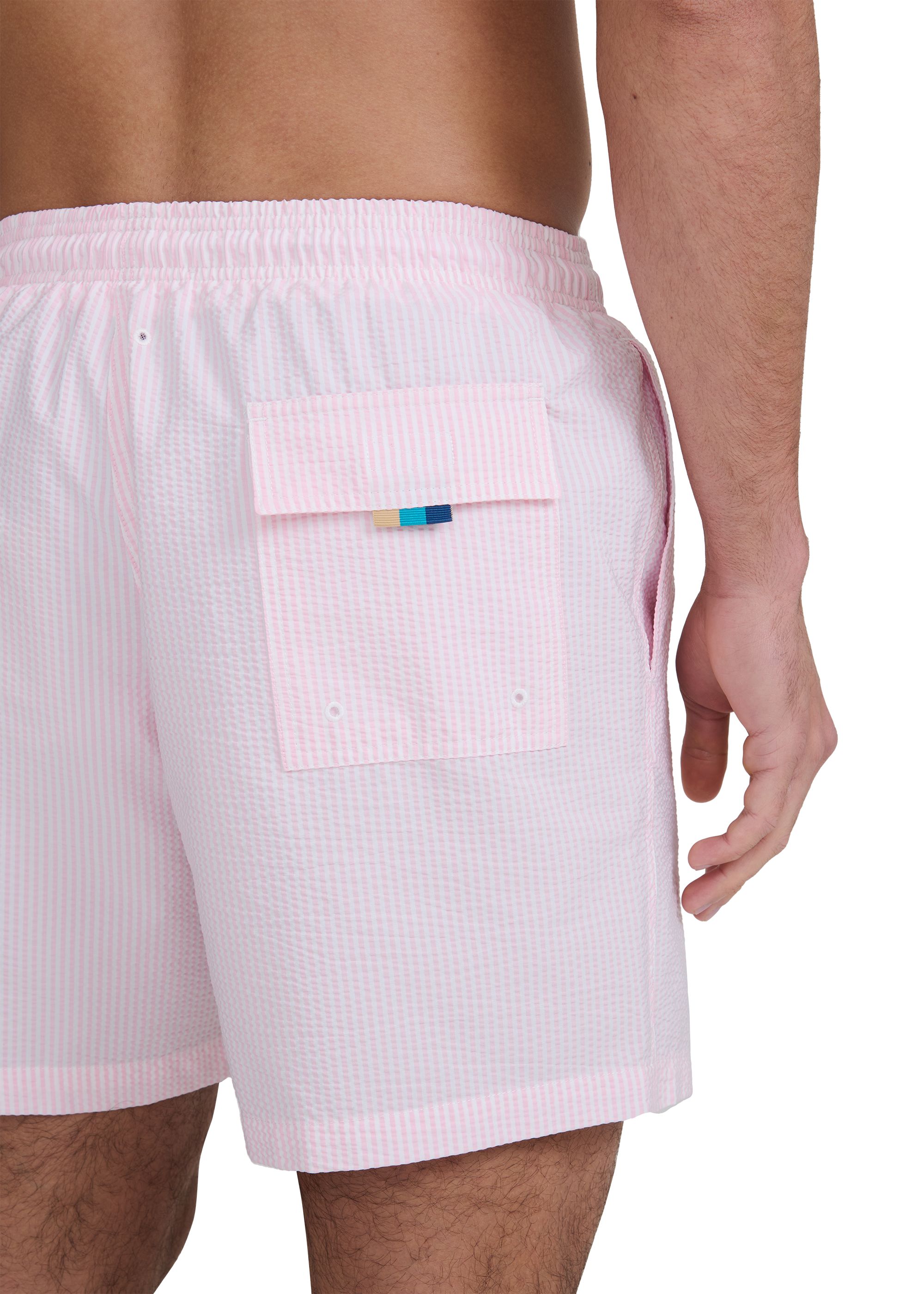 Seersucker Swim Short - Pink