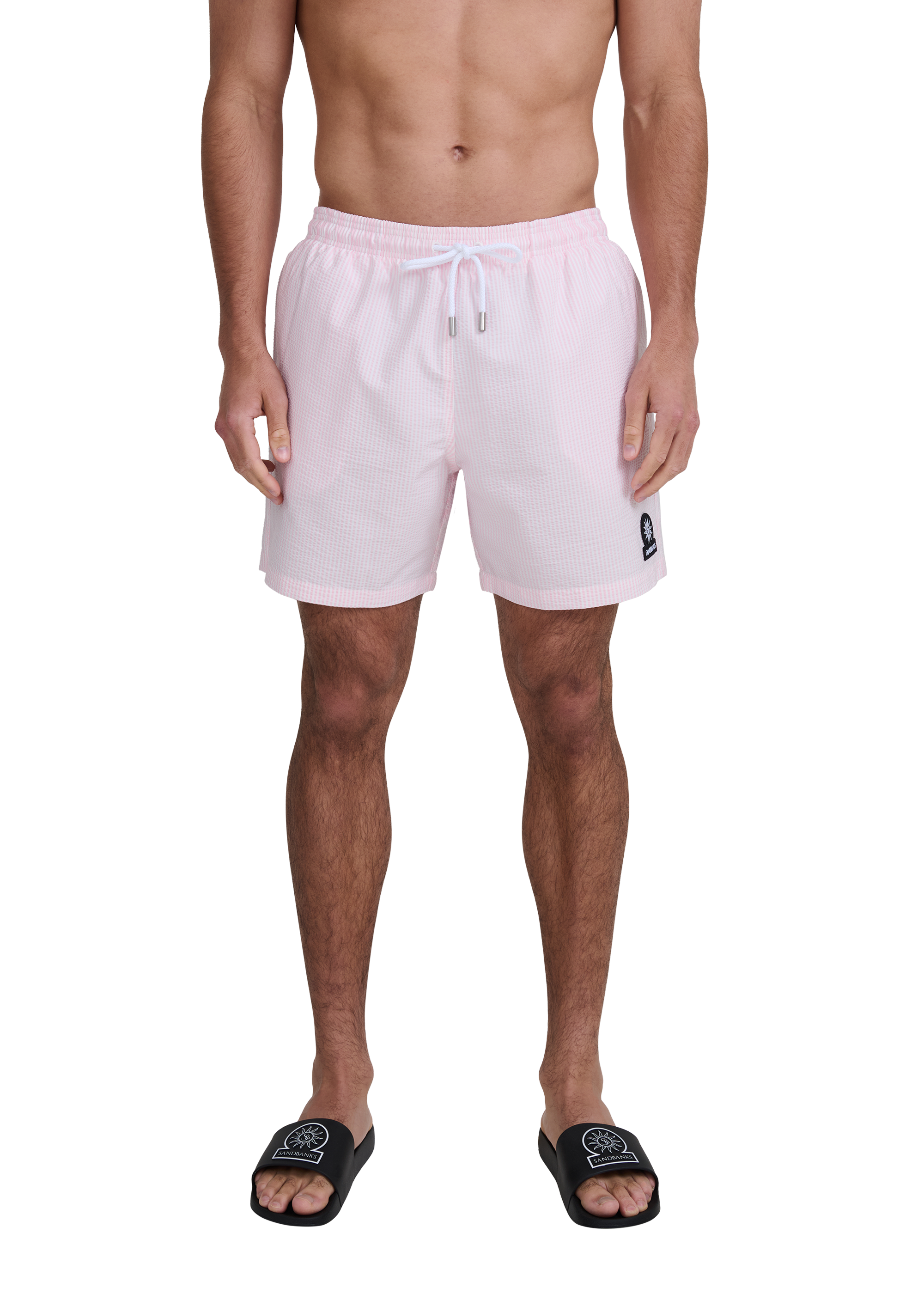Seersucker Swim Short - Pink