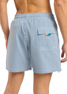 Sandbanks Striped Seersucker Swim Shorts - Navy/White - Sandbanks
