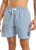 Sandbanks Striped Seersucker Swim Shorts - Navy/White - Sandbanks