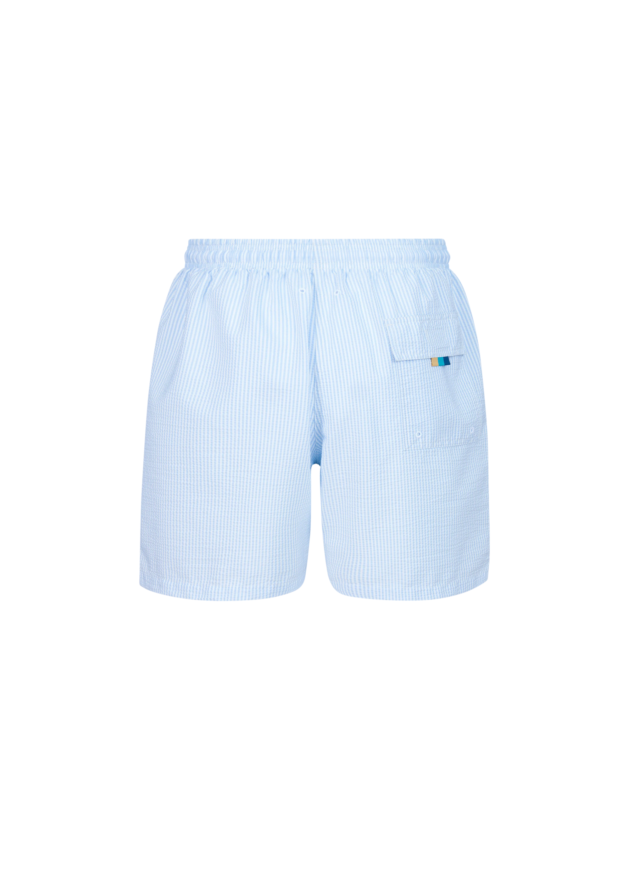 Sandbanks Seersucker Swim Shorts - Crystal Blue