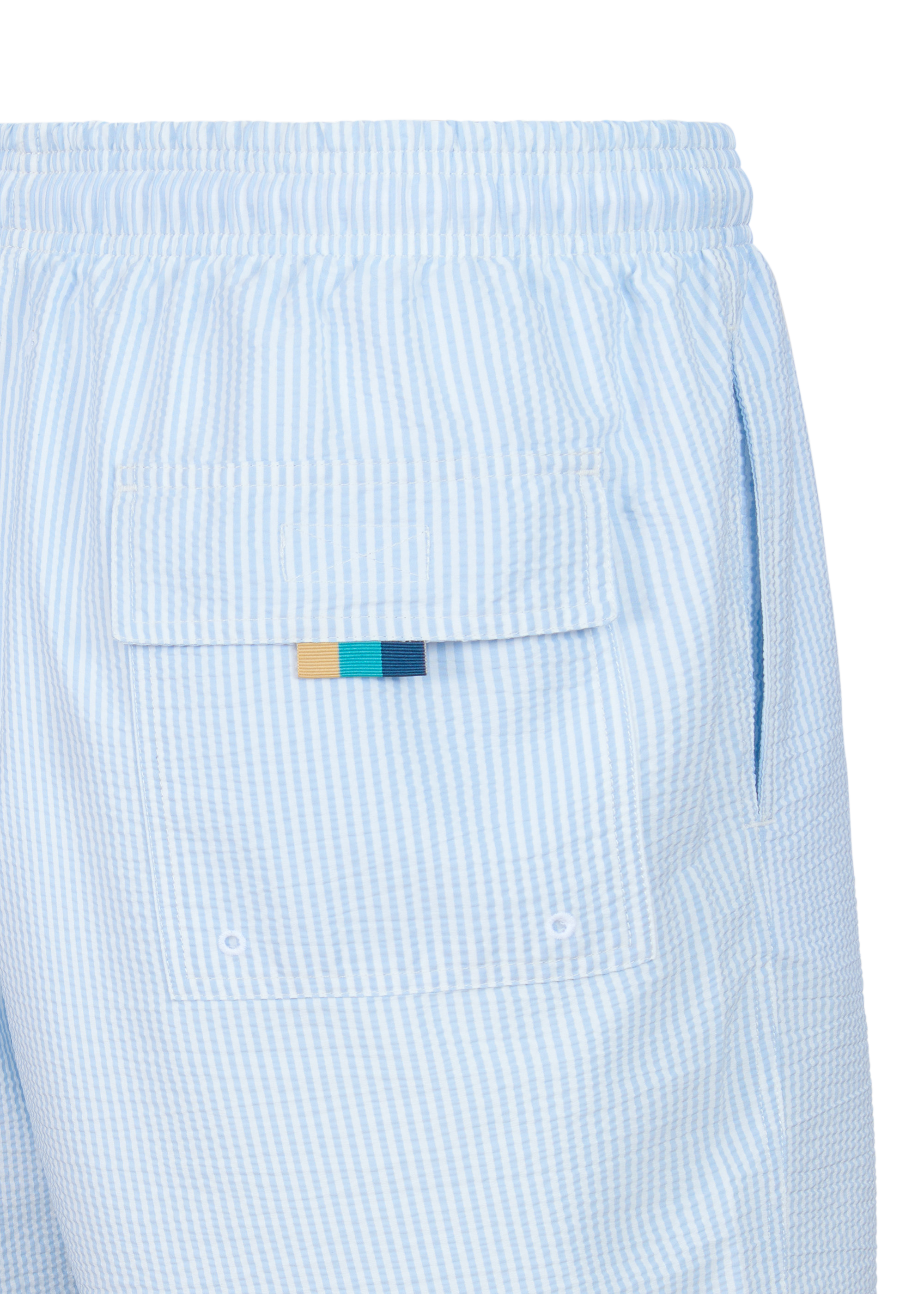 Sandbanks Seersucker Swim Shorts - Crystal Blue