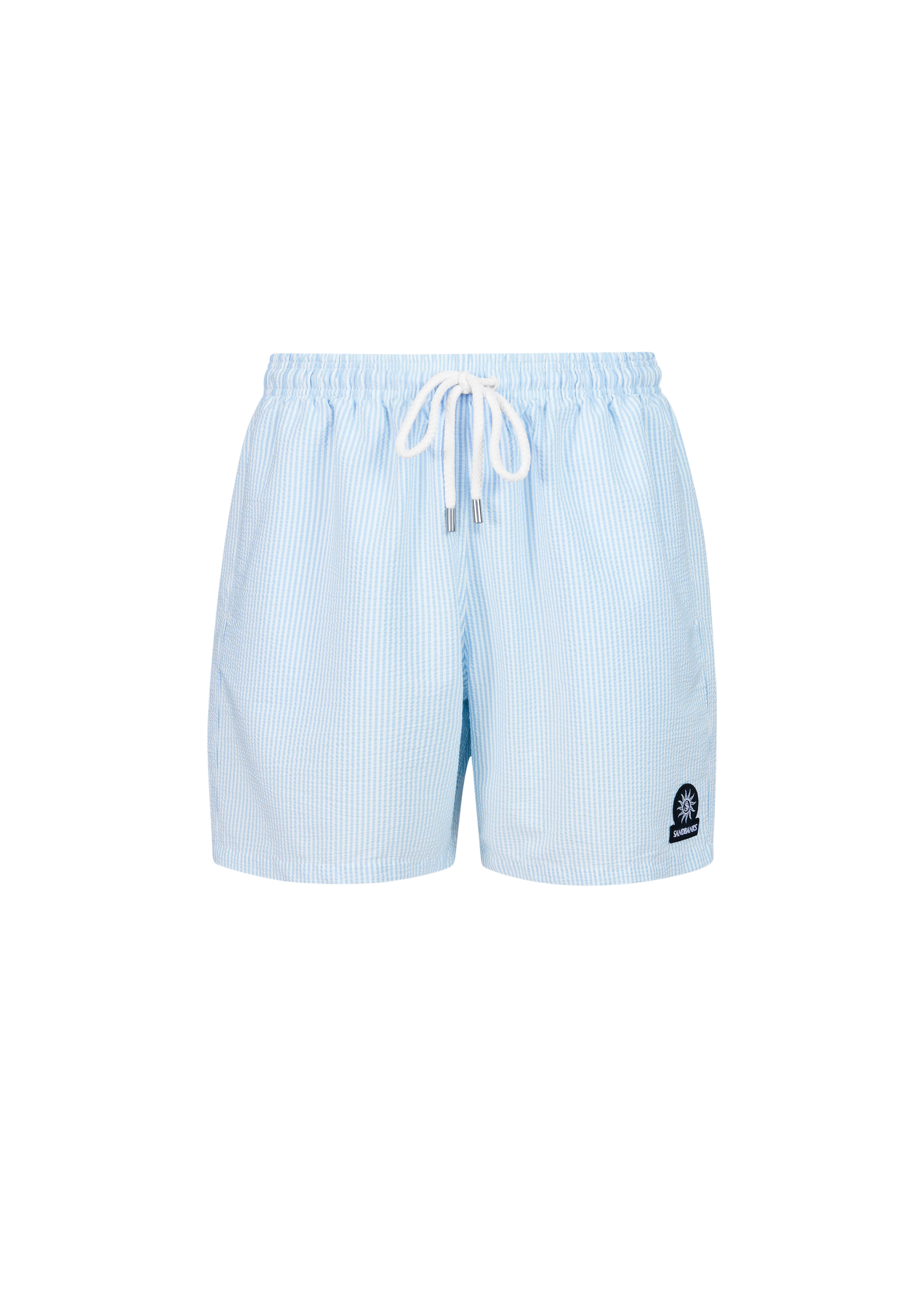 Sandbanks Seersucker Swim Shorts - Crystal Blue