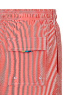 Sandbanks Striped Seersucker Swim Shorts - Red/White - Sandbanks