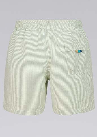 Sandbanks Seersucker Swim Shorts - Sage
